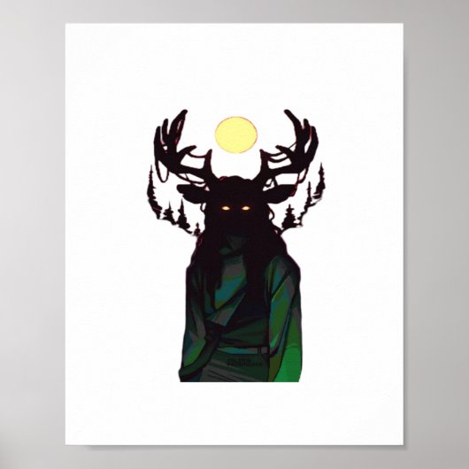 Oh Deer Minimal Design ポスター (正面)