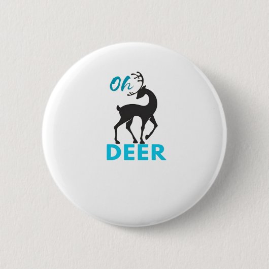 Oh Deer Minimal Design  缶バッジ (正面)