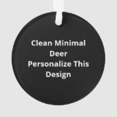 Oh Deer Minimal Design Acrylic Ornament オーナメント (裏面)