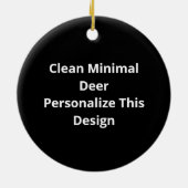 Oh Deer Minimal Design Ornament セラミックオーナメント (裏面)