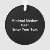 Oh Deer Minimal Modern Design Acrylic Ornament オーナメント (裏面)