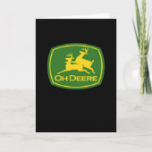 Oh Deer Minimal Modern Design Folded Greeting Card カード (正面)