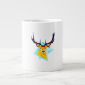 Oh Deer Minimal Rustic Style ジャンボコーヒーマグカップ (正面)