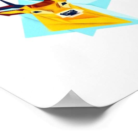 Oh Deer Minimal Rustic Style  ポスター (角)