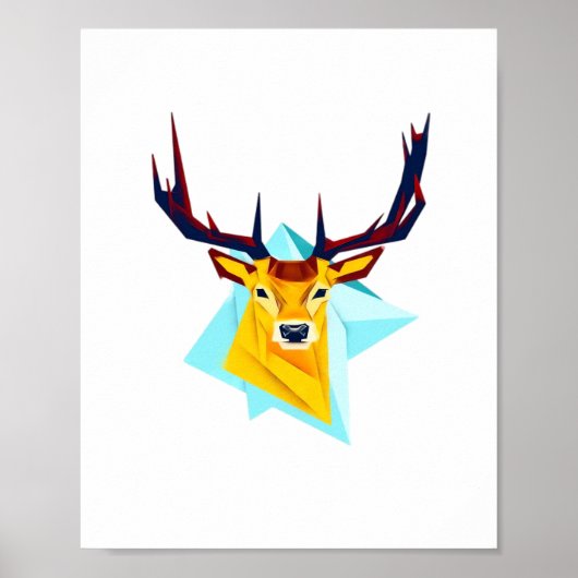 Oh Deer Minimal Rustic Style  ポスター (正面)
