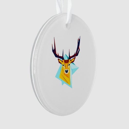 Oh Deer Minimal Rustic Style Acrylic Ornament オーナメント (正面)