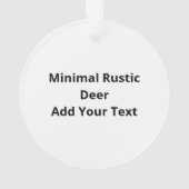 Oh Deer Minimal Rustic Style Acrylic Ornament オーナメント (裏面)