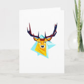 Oh Deer Minimal Rustic Style Folded Greeting Card カード (正面)