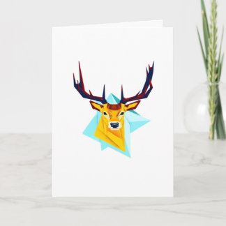 Oh Deer Minimal Rustic Style Folded Greeting Card カード