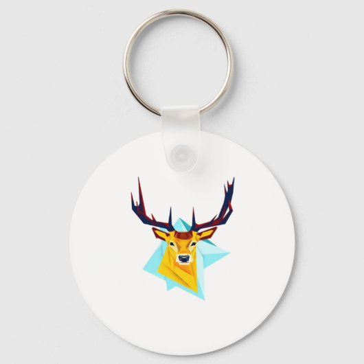 Oh Deer Minimal Rustic Style Keychain キーホルダー (正面)