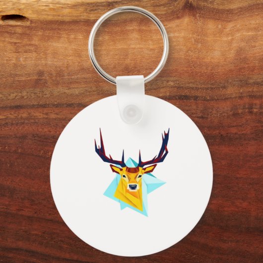 Oh Deer Minimal Rustic Style Keychain キーホルダー (正面)