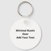 Oh Deer Minimal Rustic Style Keychain キーホルダー (裏面)