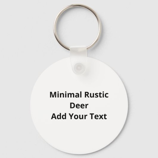 Oh Deer Minimal Rustic Style Keychain キーホルダー (裏面)