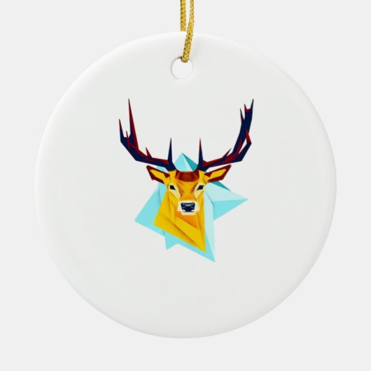 Oh Deer Minimal Rustic Style Ornament セラミックオーナメント (正面)