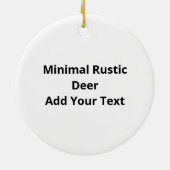 Oh Deer Minimal Rustic Style Ornament セラミックオーナメント (裏面)