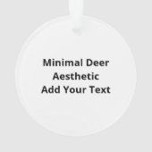 Oh Deer Minimal Style Acrylic Ornament オーナメント (裏面)