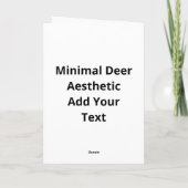 Oh Deer Minimal Style Folded Greeting Card カード (裏面)