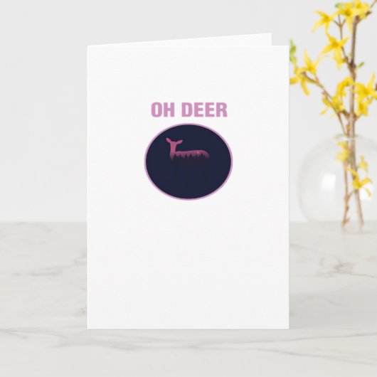 Oh Deer Modern Aesthetic カード (黄色い花)