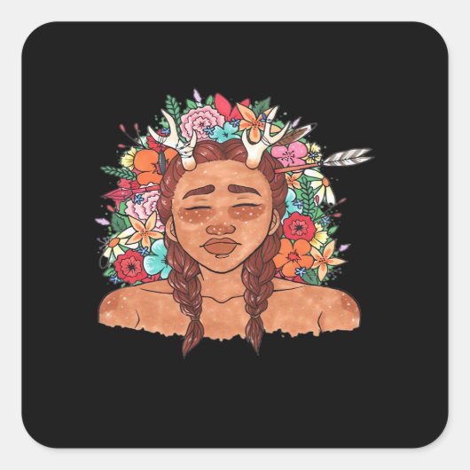 Oh Deer Modern Aesthetic  スクエアシール (正面)