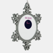 Oh Deer Modern Aesthetic  スノーフレークピューターオーナメント (左)