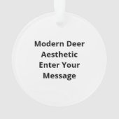 Oh Deer Modern Aesthetic Acrylic Ornament オーナメント (裏面)