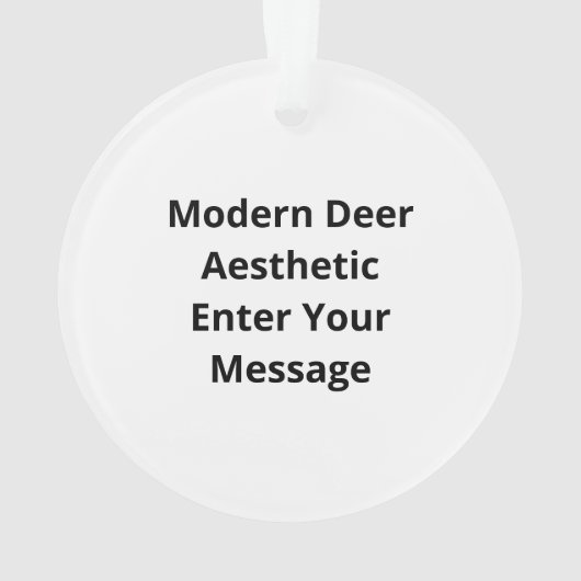Oh Deer Modern Aesthetic Acrylic Ornament オーナメント (裏面)