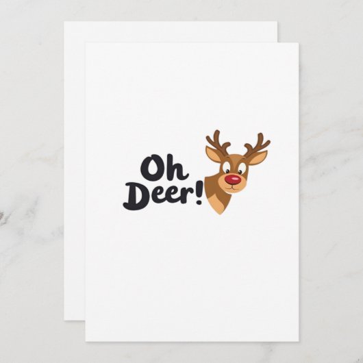 Oh Deer Modern Aesthetic Style シーズンカード (正面/裏面)