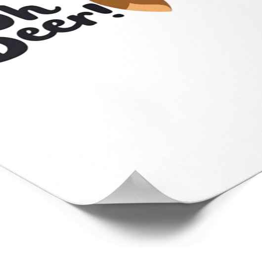 Oh Deer Modern Aesthetic Style  ポスター (角)