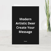 Oh Deer Modern Artistic Style Folded Greeting Card カード (裏面)