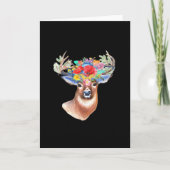 Oh Deer Modern Artistic Style Folded Greeting Card カード (正面)