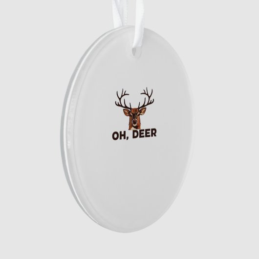 Oh Deer Modern Clean Design Acrylic Ornament オーナメント (正面)