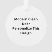 Oh Deer Modern Clean Design Acrylic Ornament オーナメント (裏面)