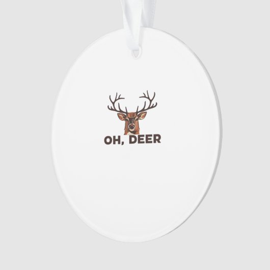 Oh Deer Modern Clean Design Acrylic Ornament オーナメント (正面)