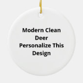 Oh Deer Modern Clean Design Ornament セラミックオーナメント (裏面)