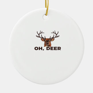 Oh Deer Modern Clean Design Ornament セラミックオーナメント