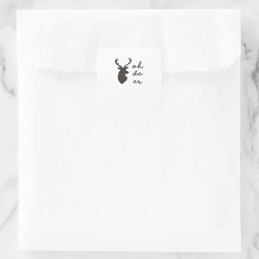 Oh Deer Modern Graphic Style  スクエアシール (バッグ)