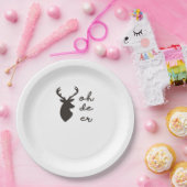 Oh Deer Modern Graphic Style  ペーパープレート (パーティー)