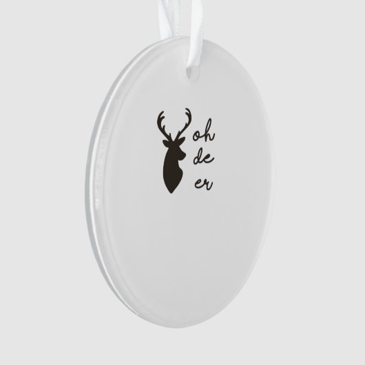 Oh Deer Modern Graphic Style Acrylic Ornament オーナメント (正面)