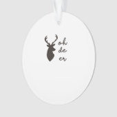 Oh Deer Modern Graphic Style Acrylic Ornament オーナメント (正面)