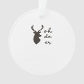 Oh Deer Modern Graphic Style Acrylic Ornament オーナメント (正面)