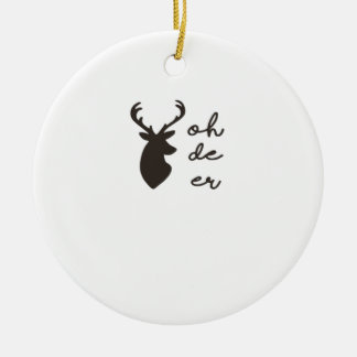 Oh Deer Modern Graphic Style Ornament セラミックオーナメント