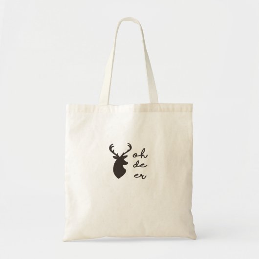 Oh Deer Modern Graphic Style Tote Bag トートバッグ (正面)