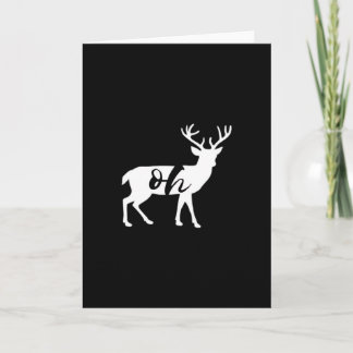 Oh Deer Monochrome Minimal Design カード