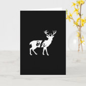 Oh Deer Monochrome Minimal Design カード (黄色い花)