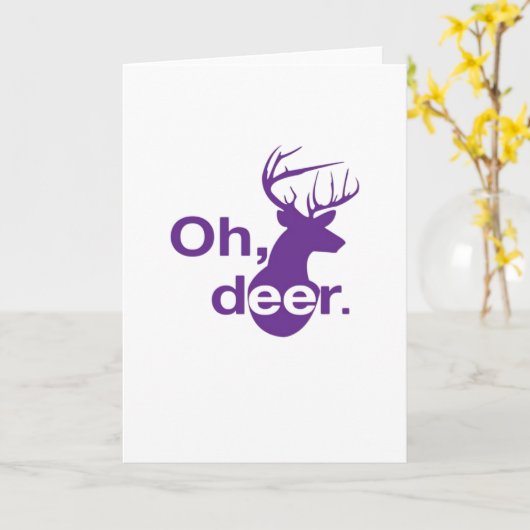 Oh Deer Natural Woodland Style カード (黄色い花)