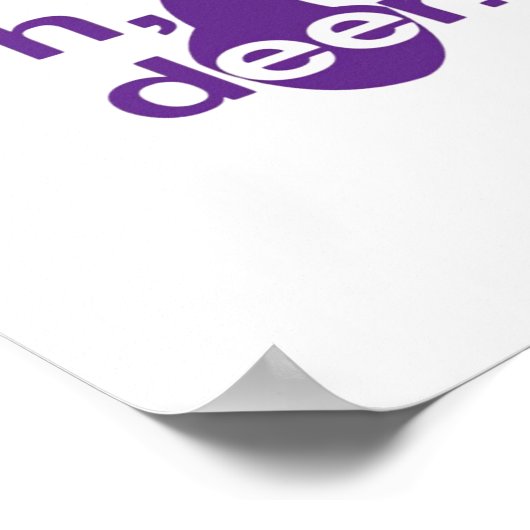 Oh Deer Natural Woodland Style  ポスター (角)