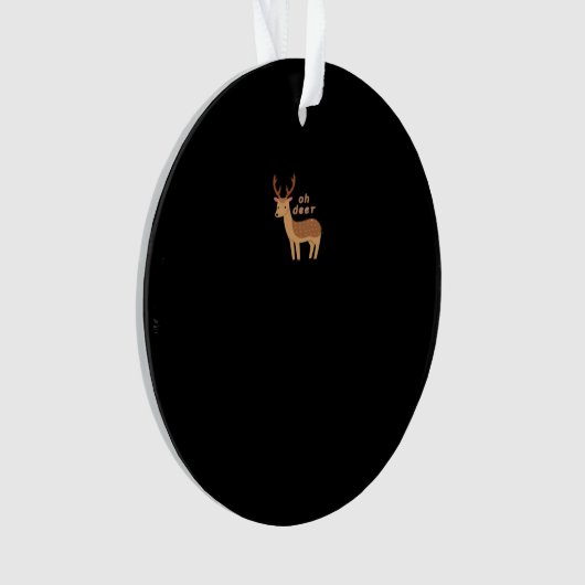 Oh Deer Oh Dear Retro Classic Style オーナメント (正面)