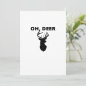 Oh Deer Oh Dear Whimsical Art StyFlat Holiday Card シーズンカード (スタンド正面)