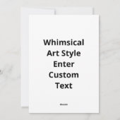 Oh Deer Oh Dear Whimsical Art StyFlat Holiday Card シーズンカード (裏面)