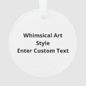 Oh Deer Oh Dear Whimsical Art StylAcrylic Ornament オーナメント (裏面)